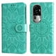thumbnail image 1 of Funda tipo cartera FOXDOCK para OPPO Reno 10 Pro 5G , diseño girasol en relieve, cuero PU, cierre magnético, soporte y tarjetero, 1 of 5