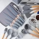 thumbnail image 3 of Set 19 Piezas Utensilios de Silicona Cuchillos y Tabla con Base Organizadora Gris, 3 of 4
