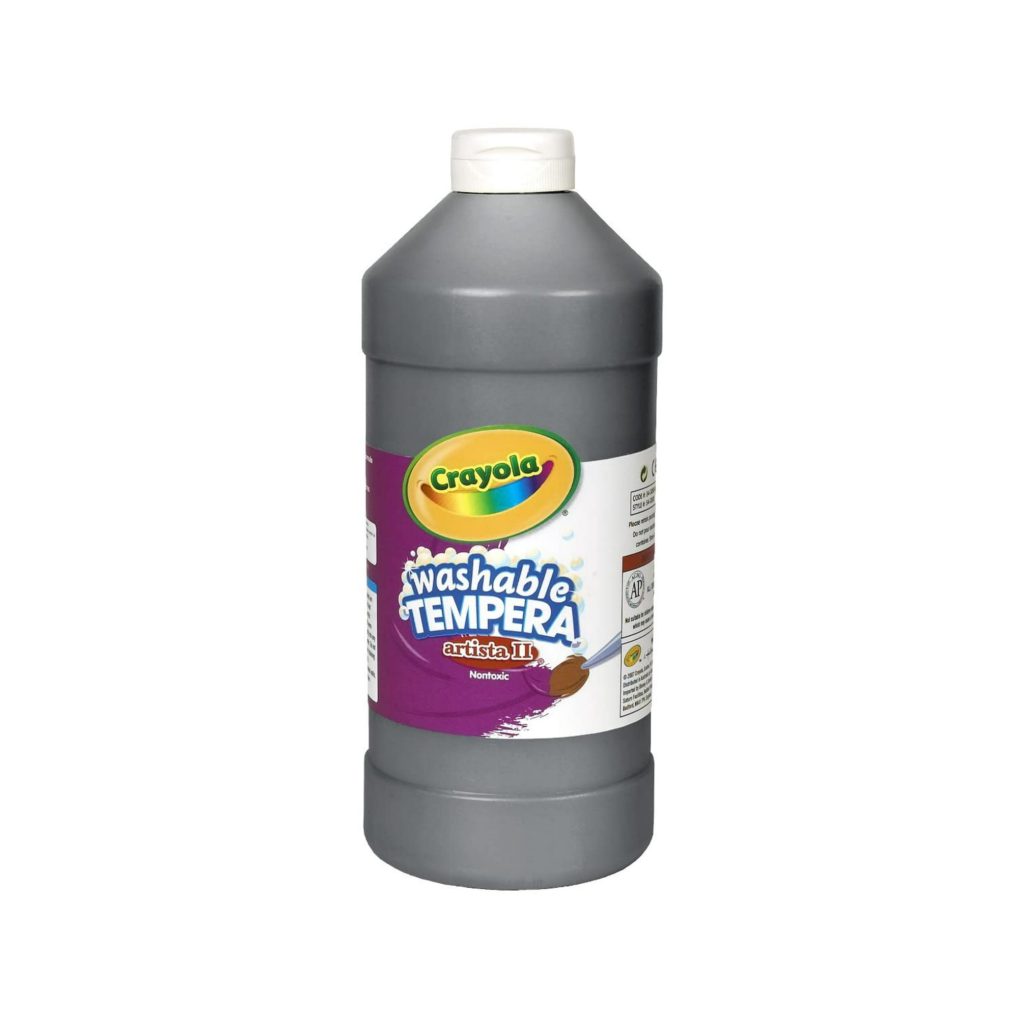 Pintura Témpera Lavable Crayola Negra Para Niños