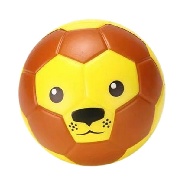 Balón de fútbol para niños, pelota suave de animales, portátil, 6 pulgadas, aprendizaje de fútbol, Mini balón deportivo de fútbol, juguete para juegos León