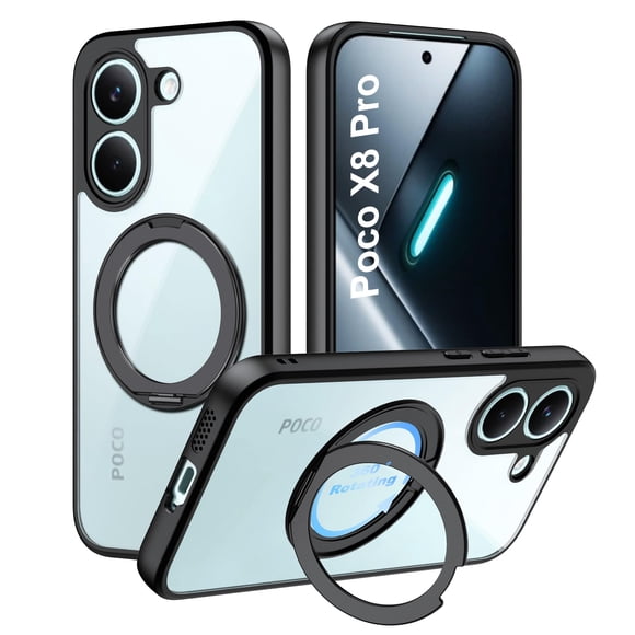 Funda para Celular Suttkue para Poco X8 Pro con Soporte, Resistente a Rayaduras