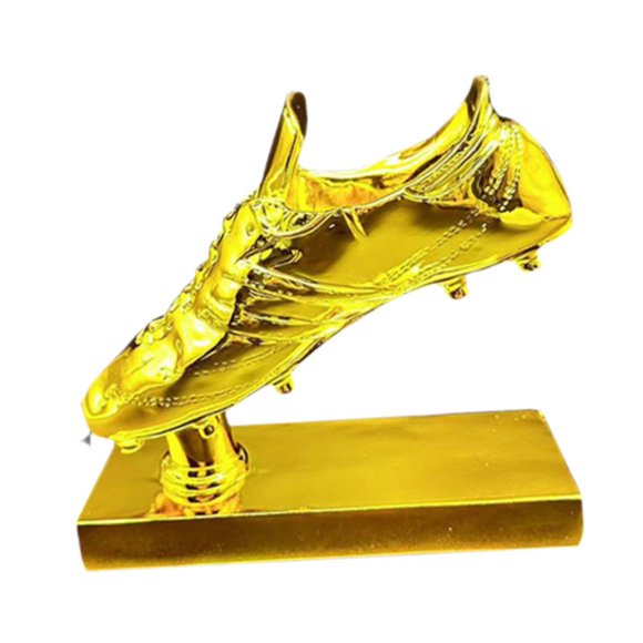 Trofeo De Fútbol Bota De Oro Estatua De Resina Trofeo Para La Entrada De La Oficina Decoración Del Hogar Base Dorada