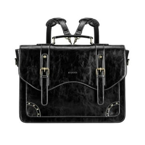 Ecosusi Maletín Y Mochila Wilder Con Remaches Para Notebook 15,6"" - Negro