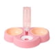 thumbnail image 2 of Dispensador Automático Portátil De Alimentos Con Plato De Doble Cuenco Alimentador De Cuenco Dispensador De Alimentos Rosa, 2 of 5