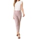 thumbnail image 2 of INSPIRE CHIC Pantalones de trabajo de cintura alta elásticos en la espalda hasta el tobillo para mujer, atuendo de maestra para el regreso a clases, XL Rosa, 2 of 6