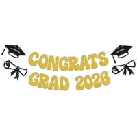 Banner Kewufd Felicita A Grad 2026 Gold Glitter Class Of 2026