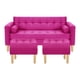 thumbnail image 1 of Sofa Retro 3c + 2 Pouf Felpa 05 Fucsia, 1 of 6