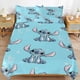 thumbnail image 2 of 3 Pieces Cartoon Stitch Bedding Comforter Set Full with 2 Pillowcases for Kids Teens Girls Women Microfiber Easy Wash Light Breathable Cozy White Base Bed Sheets, 2 of 5