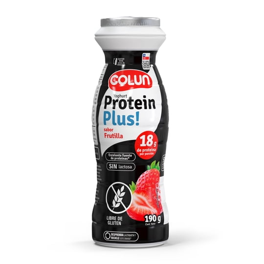 Yoghurt Protein Plus 18 Sabor Frutilla Botella 190 g Colun