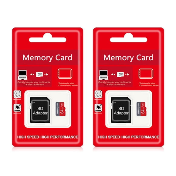 Tarjeta TF funxwe 64 GB V30 (2 unidades) con adaptador