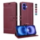 thumbnail image 1 of Premium Wallet Case for iPhone 17 with Card Slots & Kickstand, Flip Cover Red, 1 of 6