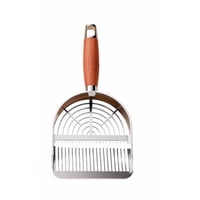 Xusx111 - Scoop De Basura De Metal De Acero Inoxidable Para Gatos - Mango Resistente Y Anti-Rotura Para Agujeros De Tira De La Caja De Basura De Gatos Fácil Limpieza (Color Original) Palla Larga