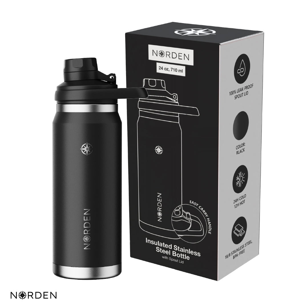 Botella Térmica Acero Inox Black 710 Ml Norden 1 Un