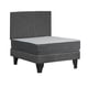 thumbnail image 3 of Cama de 1 Plaza Completa Evo con Colchón 21 cm y Respaldo Gris, 3 of 3