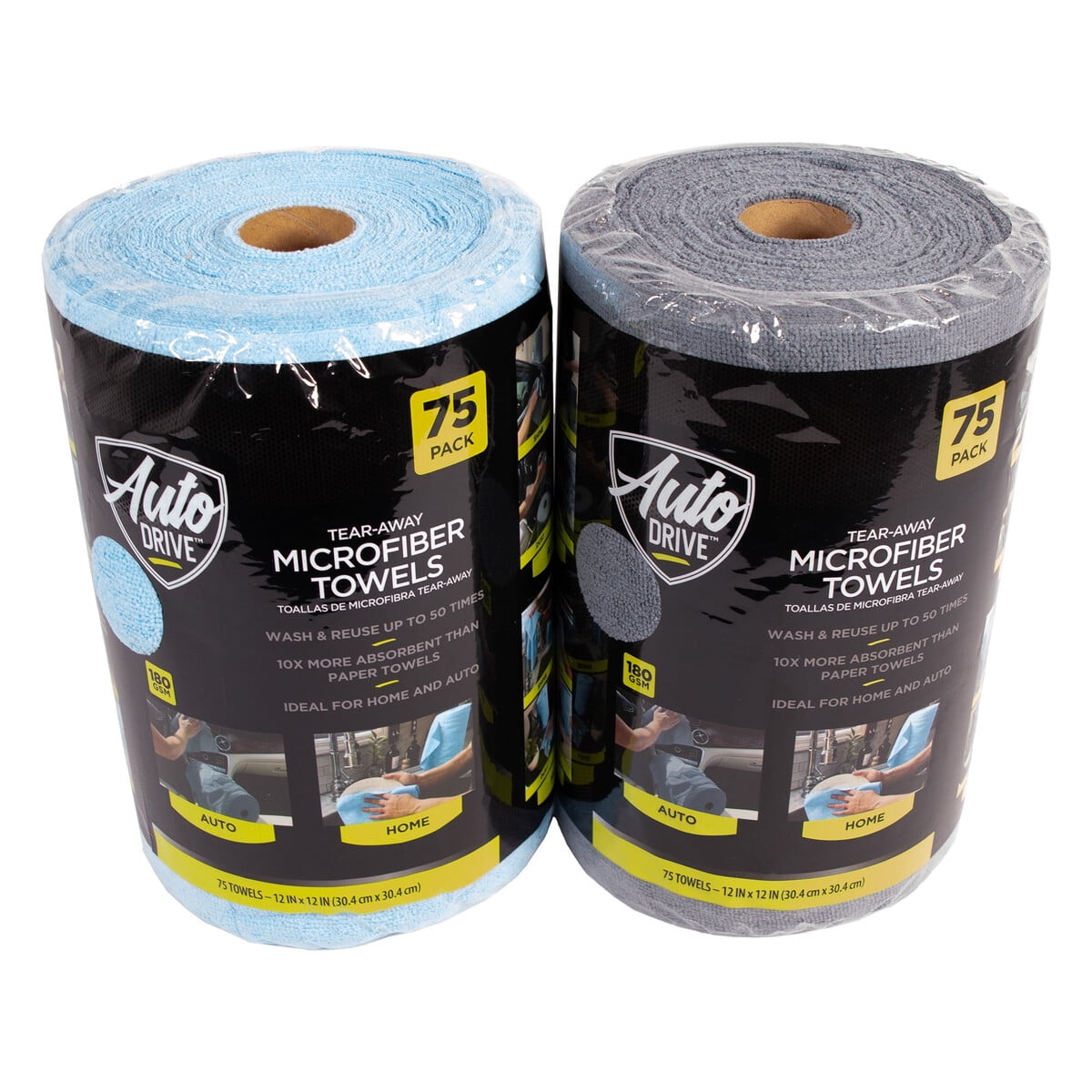 Toallas Microfibra Auto Drive 75 Unidades 30x30cm Reutilizables