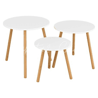Habita2 Chile - Trio De Mesas De Centro - White