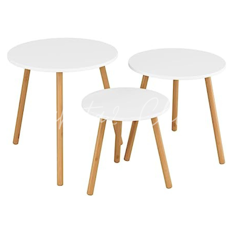 Habita2 Chile - Trio De Mesas De Centro - White