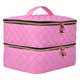 thumbnail image 1 of Bolsa De Almacenamiento De Esmalte De Uñas Caja De Soporte De Esmalte De Uñas De Doble Capa Para Maquillaje De Viaje Rosa, 1 of 5
