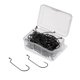 thumbnail image 1 of 100 Pcs 1/0 de alto carbono de acero de ancho Gap Pesca Ganchos de pesca de enganche de gancho bajo, 1 of 3