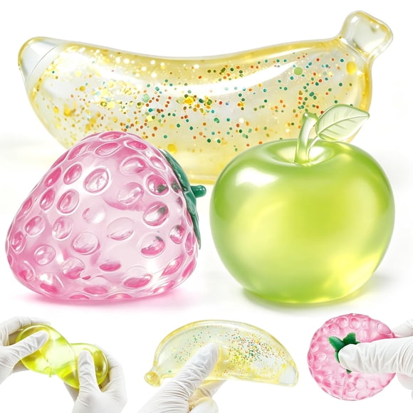 Juguete de Apretar TXP Set de 3 Frutas – Manzana, Fresa y Plátano