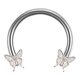 thumbnail image 1 of Mariposa Ceja Retenedor De Labios Cuerpo Piercing Pendiente Fosa Nasal Joyas Blanco, 1 of 5
