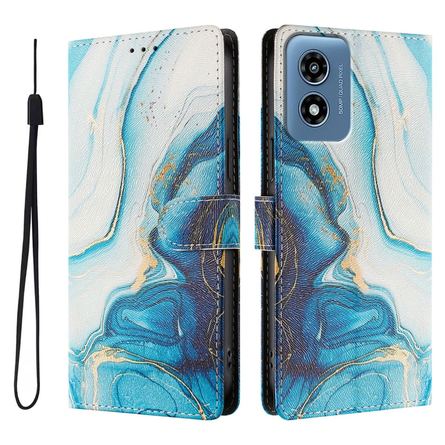 Foxdock Funda Tipo Cartera Para Motorola Moto G Play 4g 2024 Con Soporte Y Correa – Diseño De Patrones Lindos