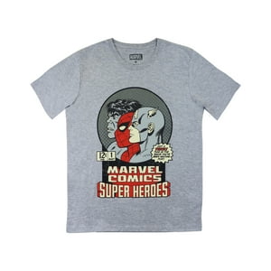 Polera Hombre Avengers Superheroes Gris Marvel