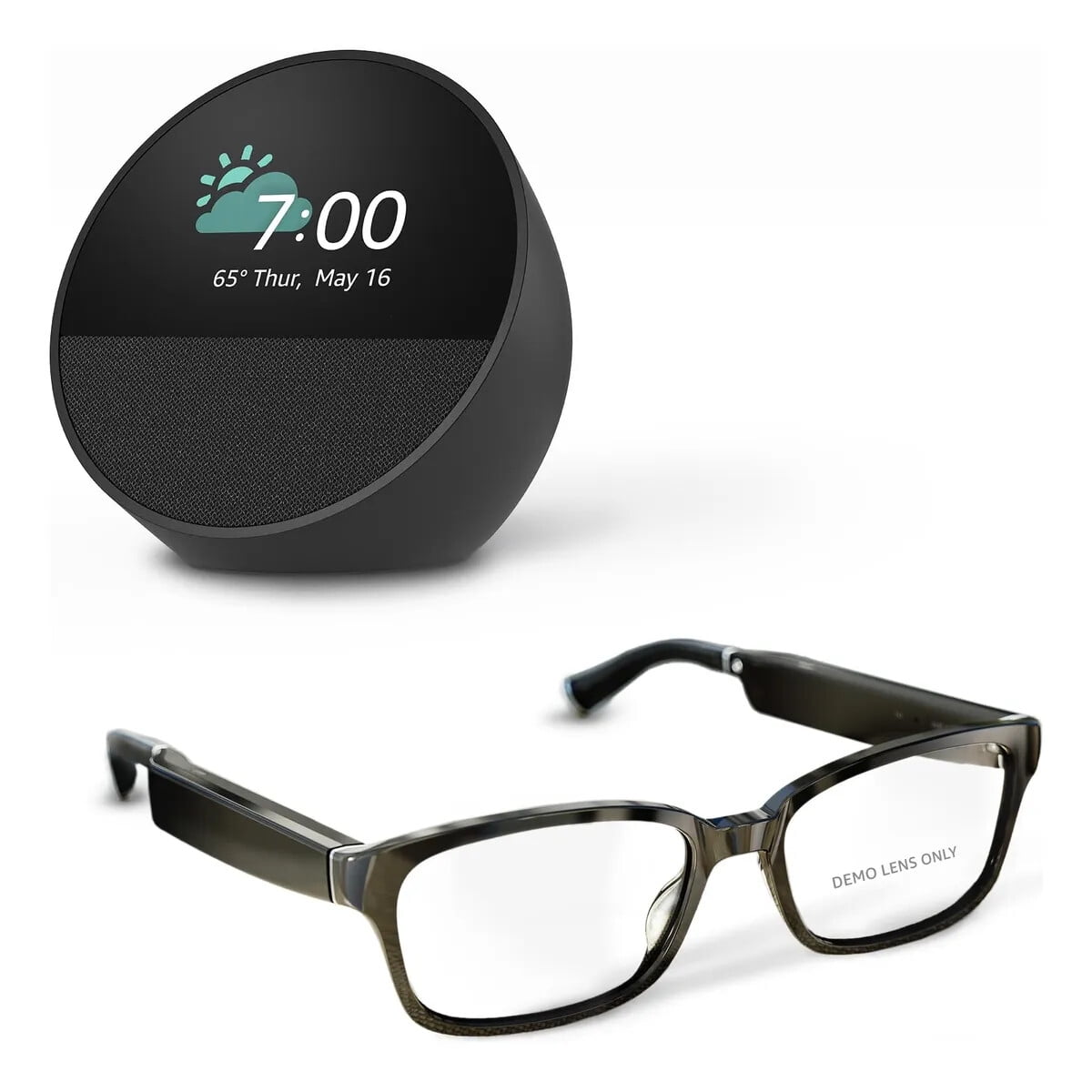 Lentes Inteligentes Echo Frames Alexa Azul Carey Redondas