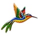 thumbnail image 1 of Colibrí Escultura Colorida Decoración De Pared Para Entrada Exterior Interior Jardín Naranja, 1 of 3