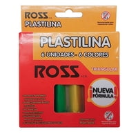 Plasticina 6 Unidades 6 Colores Triangular Ross