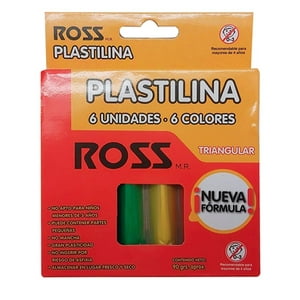 Plasticina 6 Unidades 6 Colores Triangular Ross