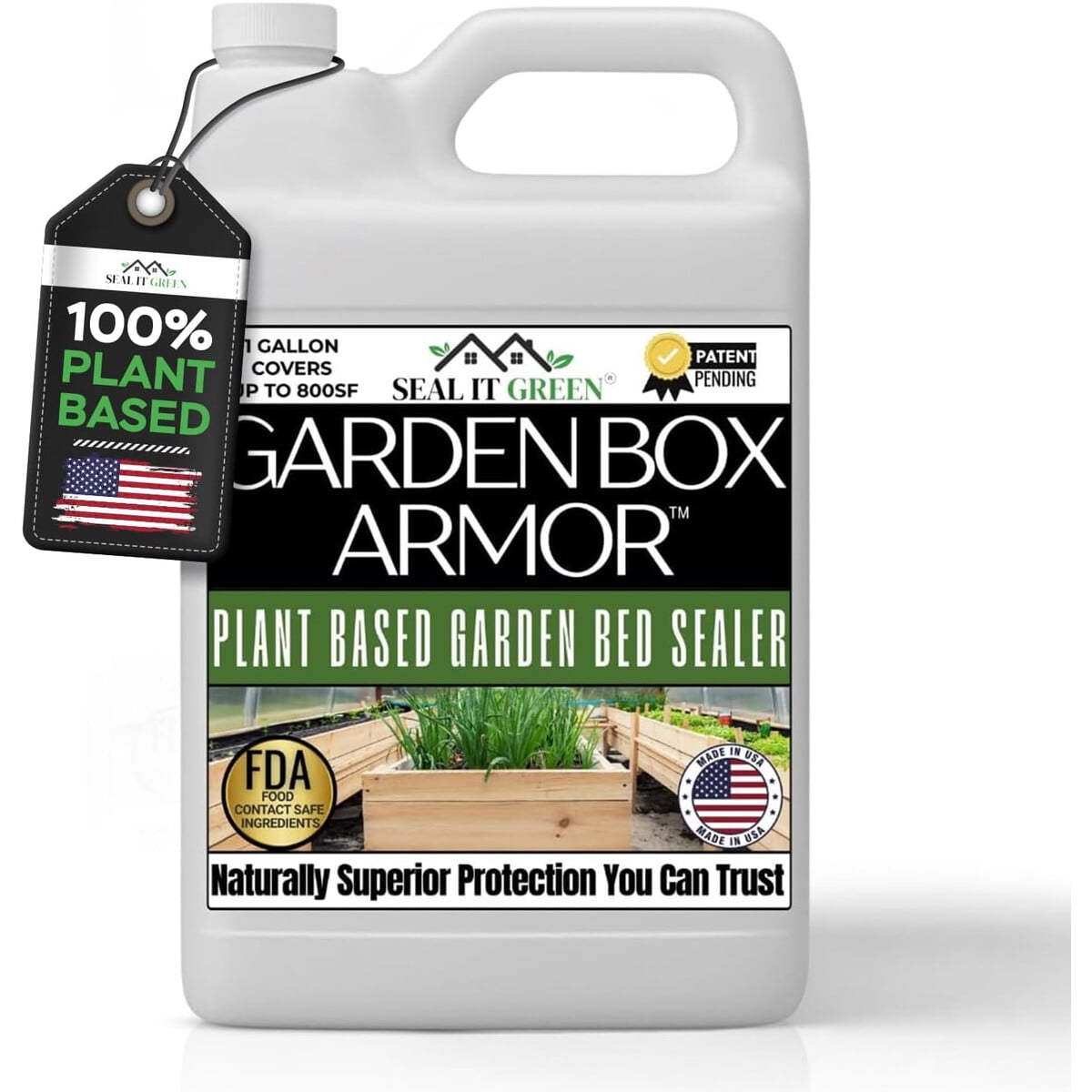 Sellador Madera Seal It Green Garden Box Armor Base Vegetal Fda
