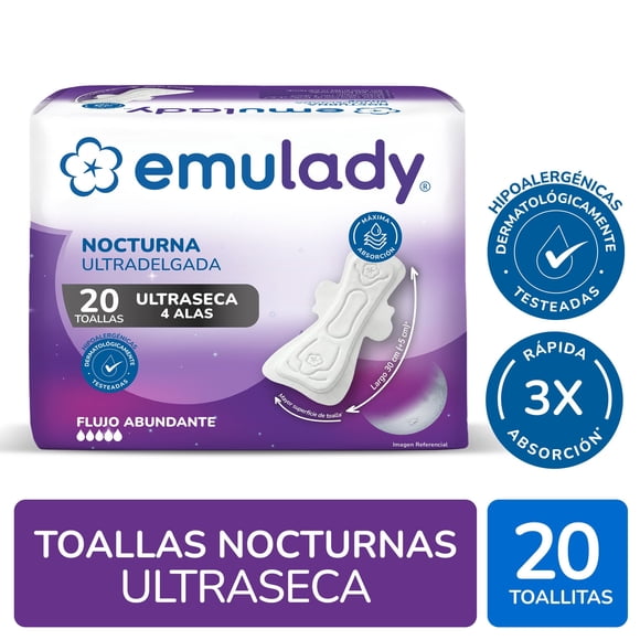 Toallas Higiénicas Nocturna Ultraseca 20 Un, 20 Un