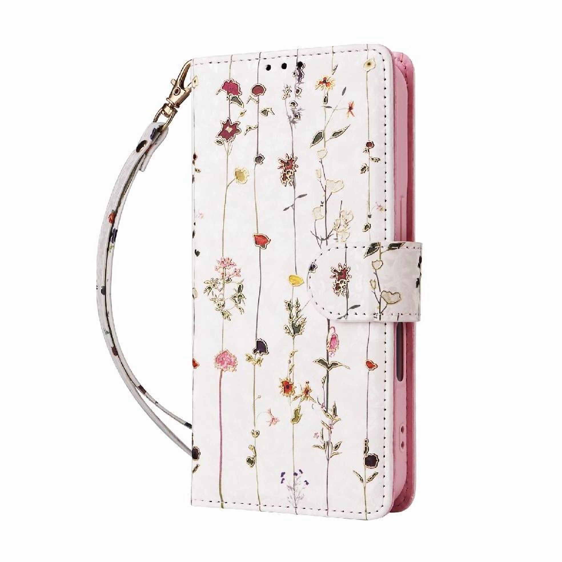 Foxdock Funda Tipo Cartera Floral Para Samsung Galaxy M13 5G ,Funda Con Tapa De Cuero Pu, Protección Antigolpes Con Ranuras Para Tarjetas Y Soporte