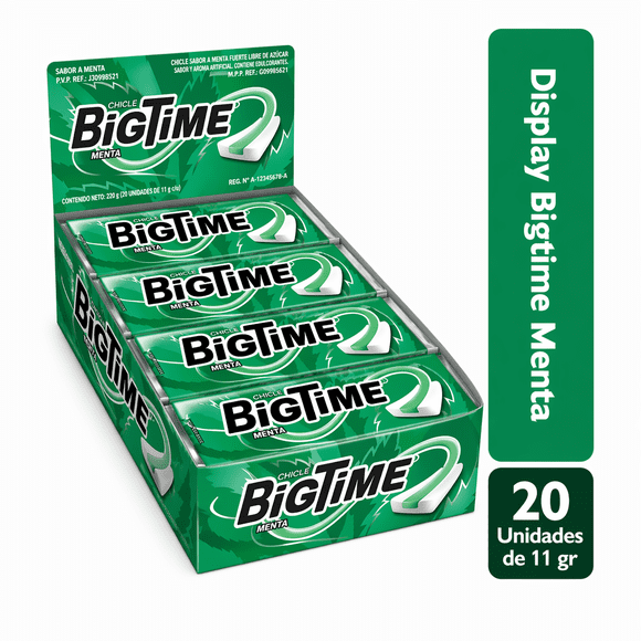 Display Chicles Bigtime Menta