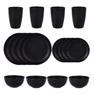 Bothyi - Juegos De Vajilla Para 4 Personas Irrompibles Para Acampar Al Aire Libre, Fiestas Y Hoteles