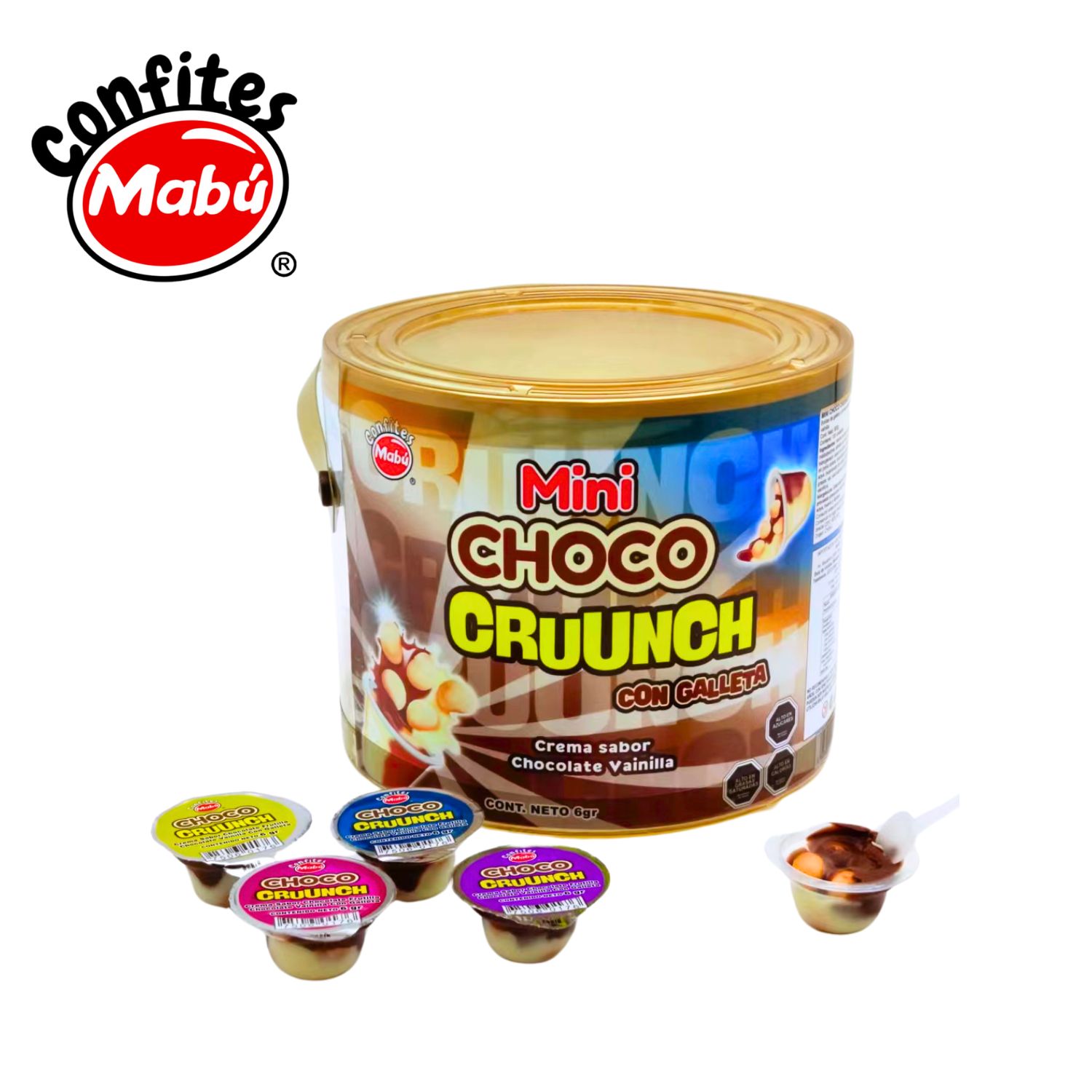 Mini Choco Crunch - Mabu - Display Con 100 Unidades