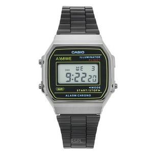 Reloj Casio Vintage Heritage Colors Stainless Steel Black Dial Quartz A168Wehb-1A Unisex Watch