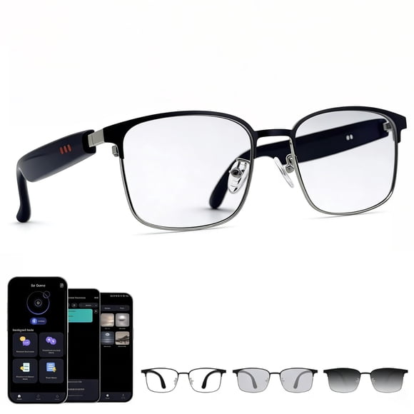 Lentes Inteligentes Bluetooth Con Traducción Ai Gs06s Plateado
