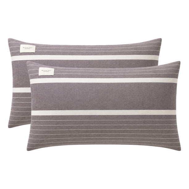REGALWOVEN 2 Paquete de Fundas de Almohada de Algodón, Resistente a Arrugas y Duradera, Cierre de Sobre, Unisex Gris A Queen