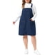 thumbnail image 1 of Vestido de Mezclilla con Tirantes Ajustables sin Mangas para Mujer de Talla Grande de Agnes Orinda, Estilo Casual en Línea A con Bolsillos 2X Azul Oscuro, 1 of 6