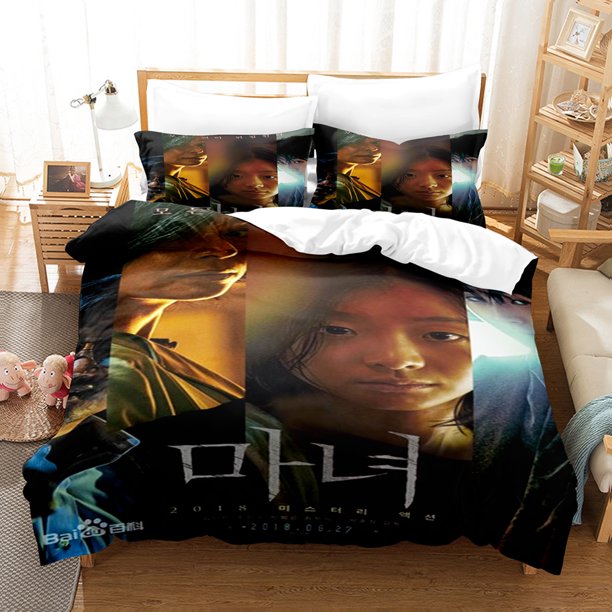 Popular Korean Movies 마녀,Part . The Subversion Printed Bedding Set Double King Bed Set Children Bedroom Down Coat Set Bed Sheets