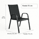 thumbnail image 3 of Silla Exterior Negra Metal y Textilene Resistente Reforzada Exterior, 3 of 7