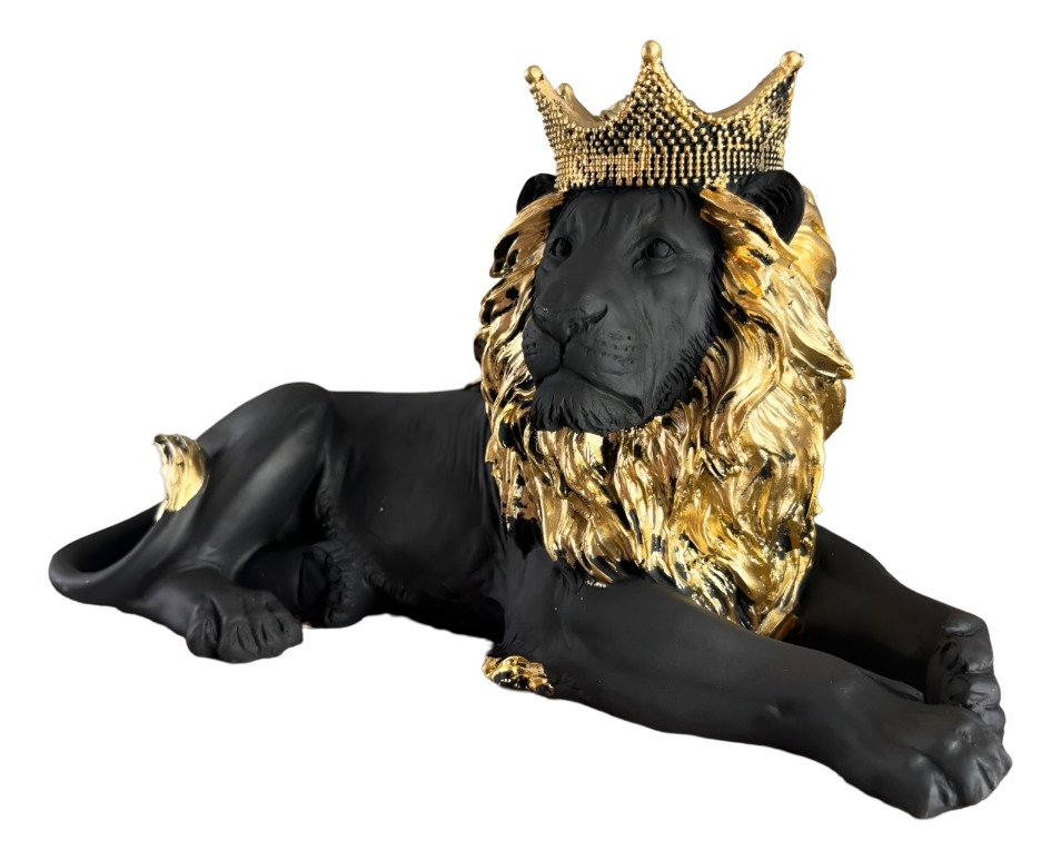 Genérico - Figura León Acostado Estatua Coleccionable Decoración Jhn