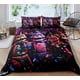 thumbnail image 1 of Nights -Favors D-uvet Co-ver for -Boys Girls Ki-ds Game Theme Teens B-ed Co-llec-tion Bedd-in-g Set Bedroom Decor NO Comforter 09-Fnaf Q Queen, 1 of 5