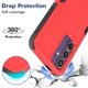 thumbnail image 3 of Funda Defender para Samsung Galaxy S24 FE 5G 6.7", de Doble Capa PC+TPU Resistente a Golpes, Cubierta Protectora de Cuerpo Completo, Rojo, para Galaxy S24 FE 5G, 3 of 5