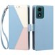 thumbnail image 3 of Funda Cartera Tricolor para Motorola Moto G04/G04S con Soporte, Azul Claro, 3 of 6