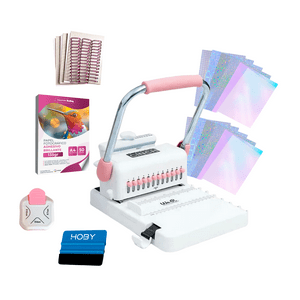 We R Memory Keepers - Kit Encuadernadora Cinch Rosa + Insumos Ch01