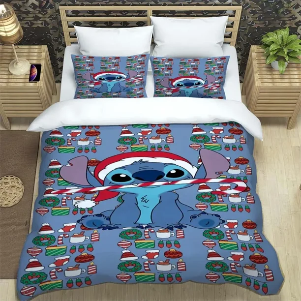 x829 Bed SheetsStitch Pattern Quilt Cover With Pillowcases Microfiber Digital Printed Bedding Set Twin Full 3-Piece Bedding Set (1 Duvet Cover + 2 Pillow Shams) nj829