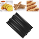 thumbnail image 2 of Molde antiadherente perforado para baguettes, para hornear pan francés, panes ondulados, molde para hornear pan, tostar, cocinar, moldes para panaderos, moldes ondulados, 2 of 8